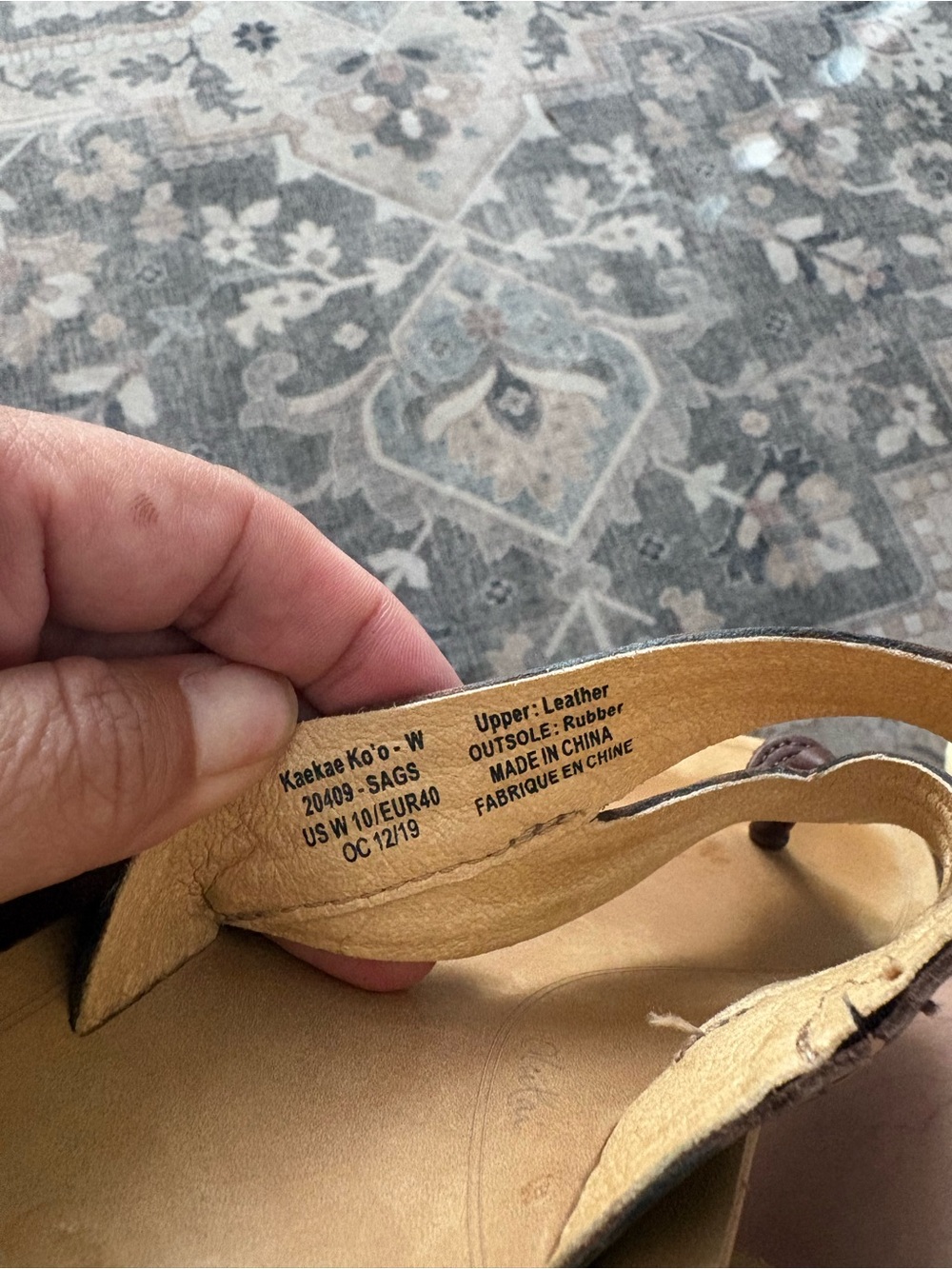 Women's OluKai Kaekae Ko'o Leather Sandals size 10 - Picture 5 of 5
